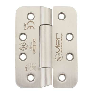 Grade 14 Radius Anti-Ligature Concealed Ball Bearing Butt Hinge - CE / UKCA Marked - Fire Rated - 160kg Max Load Bearing